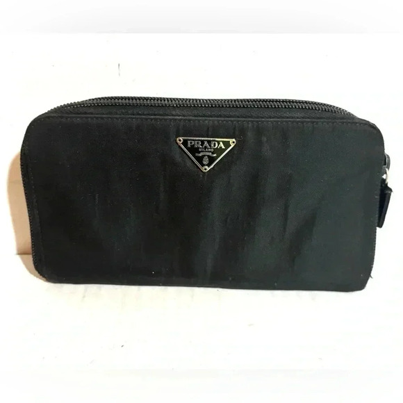 Prada  tessuto black nylon logo wallet - Picture 1 of 11